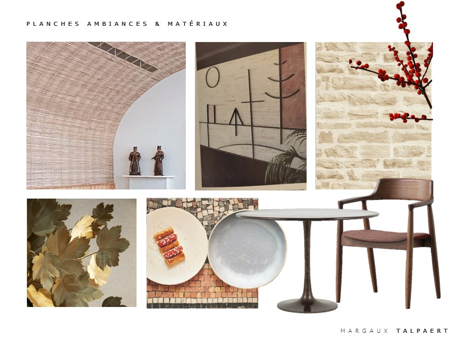 Aménagement ameublement et décoration du restaurant Maison Brut à Paris par l'architecte d'intérieur et décoratrice Margaux Talpaert